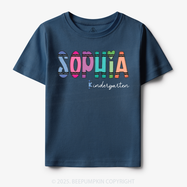 Personalized Colorful Name Magic Toddler&Kid's Tees Beepumpkin