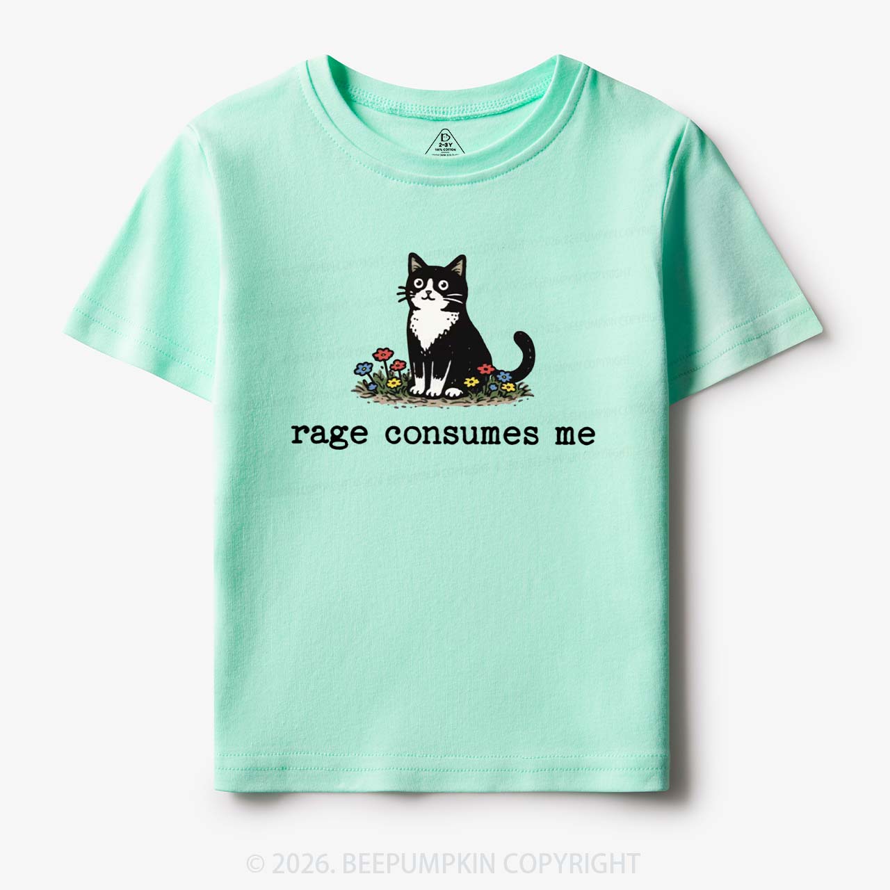 Funny Cat Rage Consumes Me Toddler&Kid's Tees