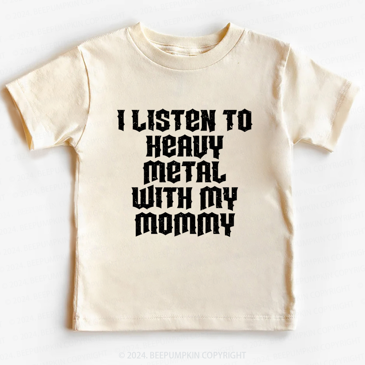 I Listen To Heavy Metal With My Mommy Toddler&Kids Tees 8