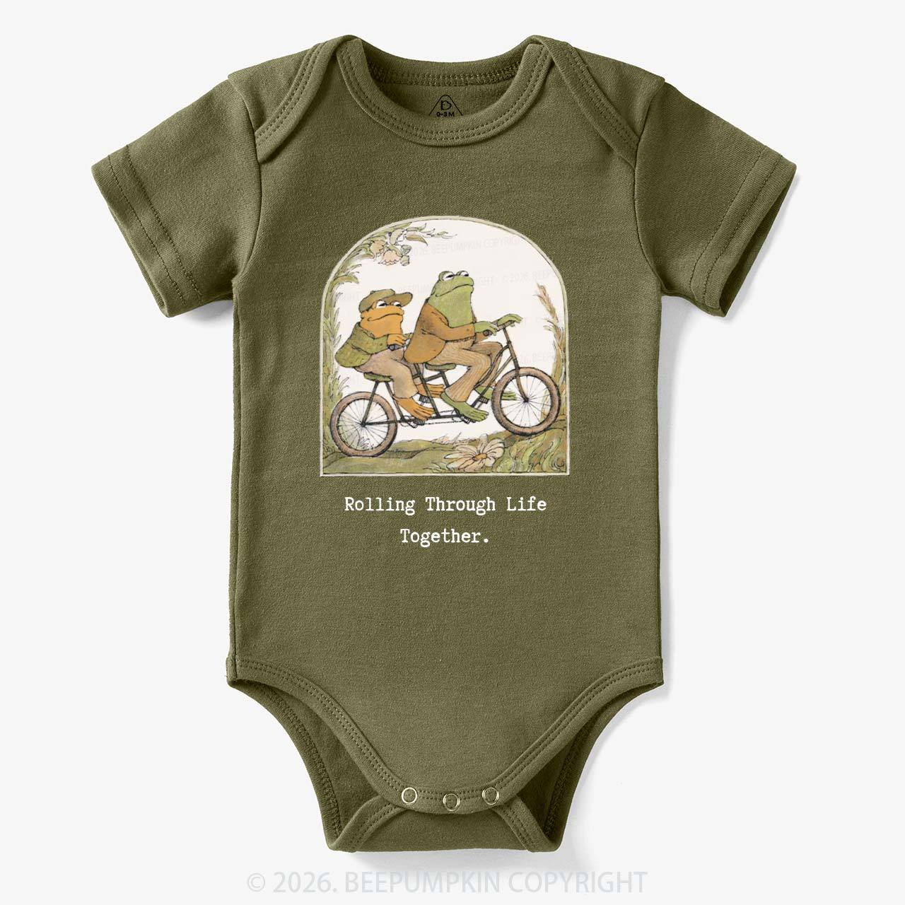 Frog and Toad Rolling Through Life with You Bodysuit