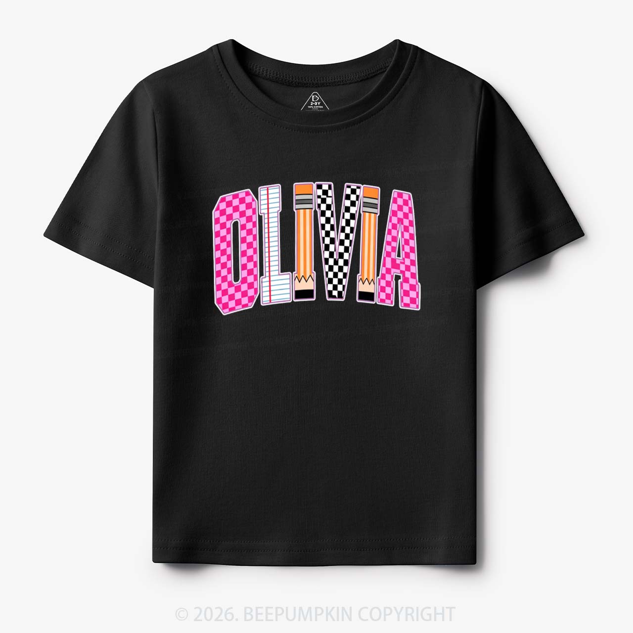 Personalized Name Retro School Preppy Toddler&Kid's Tees