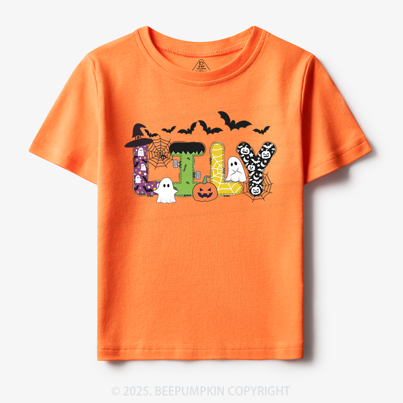 Personalized Halloween Name Toddler&Kid's Tees Beepumpkin