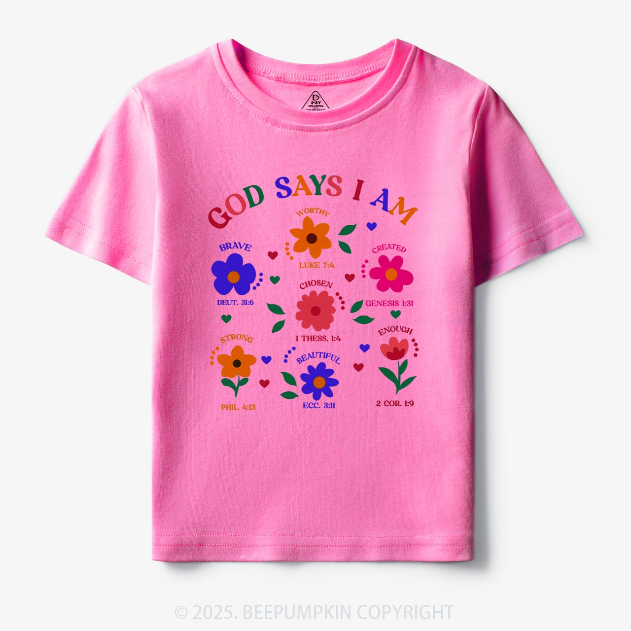 God Says I Am Brave Toddler&Kid's Tees Beepumpkin