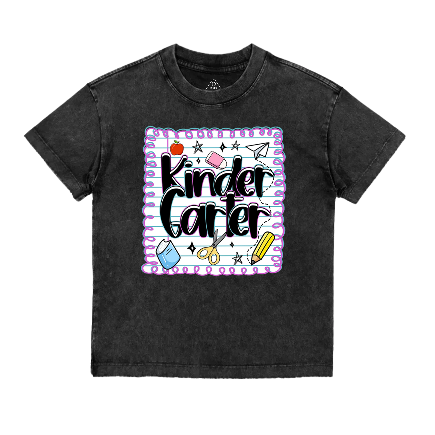 Personalized Back To School Bundle Toddler&Kids Washed Tees