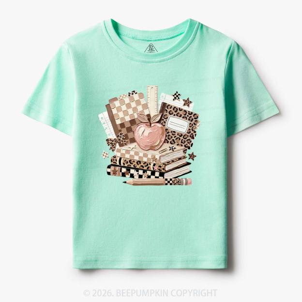 Checkered & Cheetah Back To School Toddler&Kid's Tees