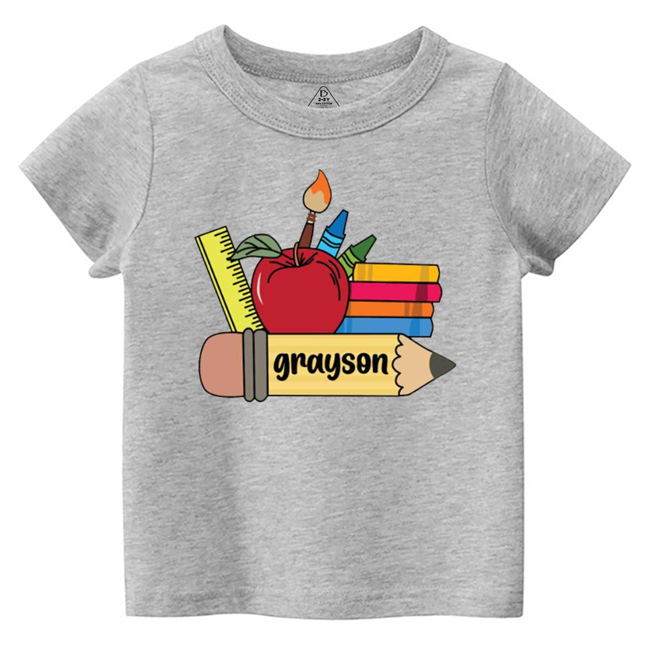 Personalized Name School Supplies Toddler&Kid's Tees Beepumpkin 