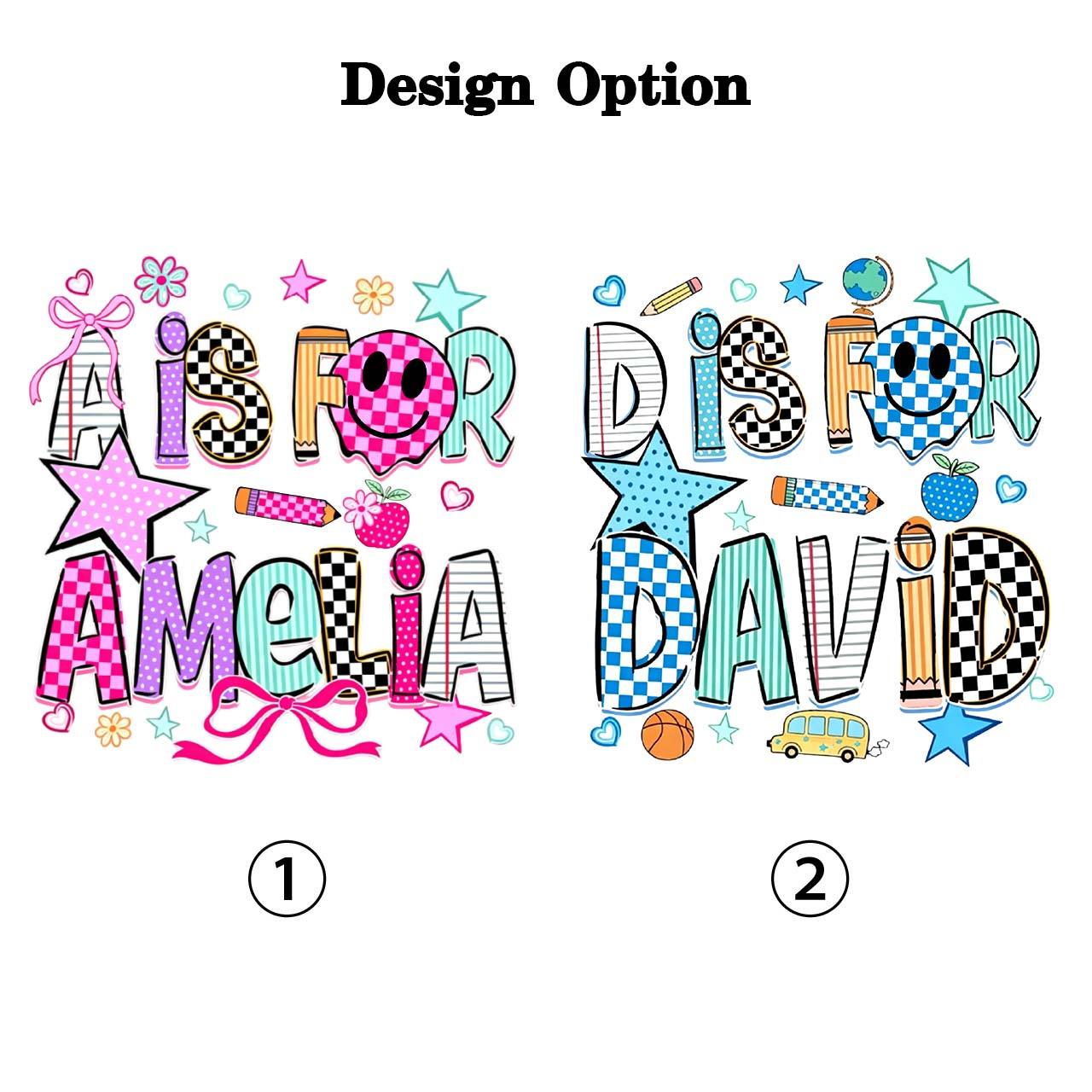 Personalized Letter Is For Name Colorful Toddler&Kid's Tees
