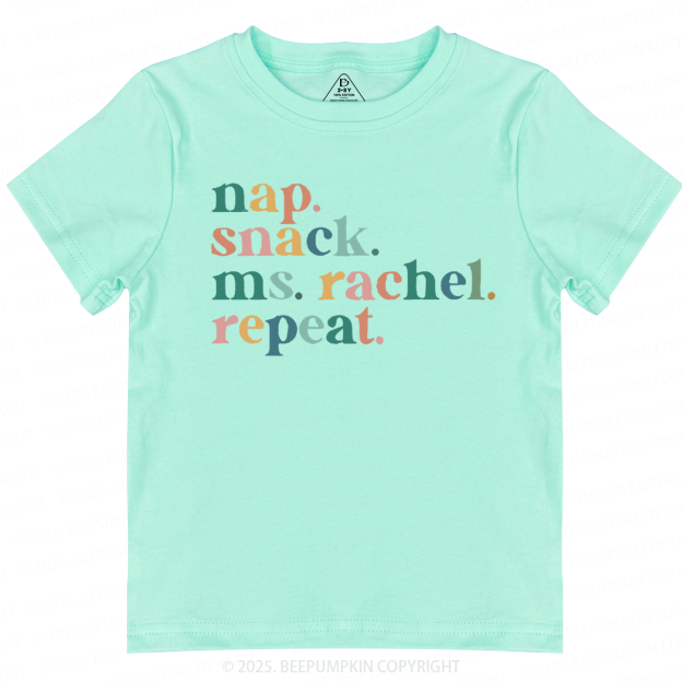 Nap Snack Ms. Rachel Repeat Toddler&Kid's Tees Beepumpkin