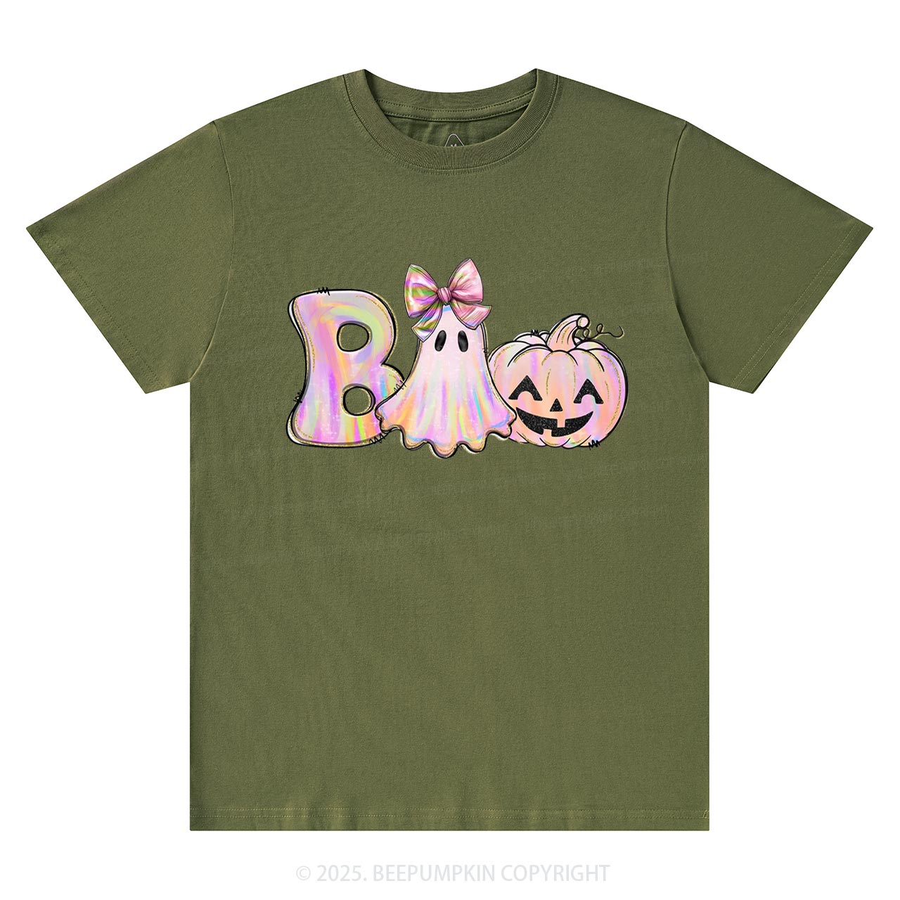 Halloween Iridescent Ghost Pumpkin T-Shirts Beepumpkin