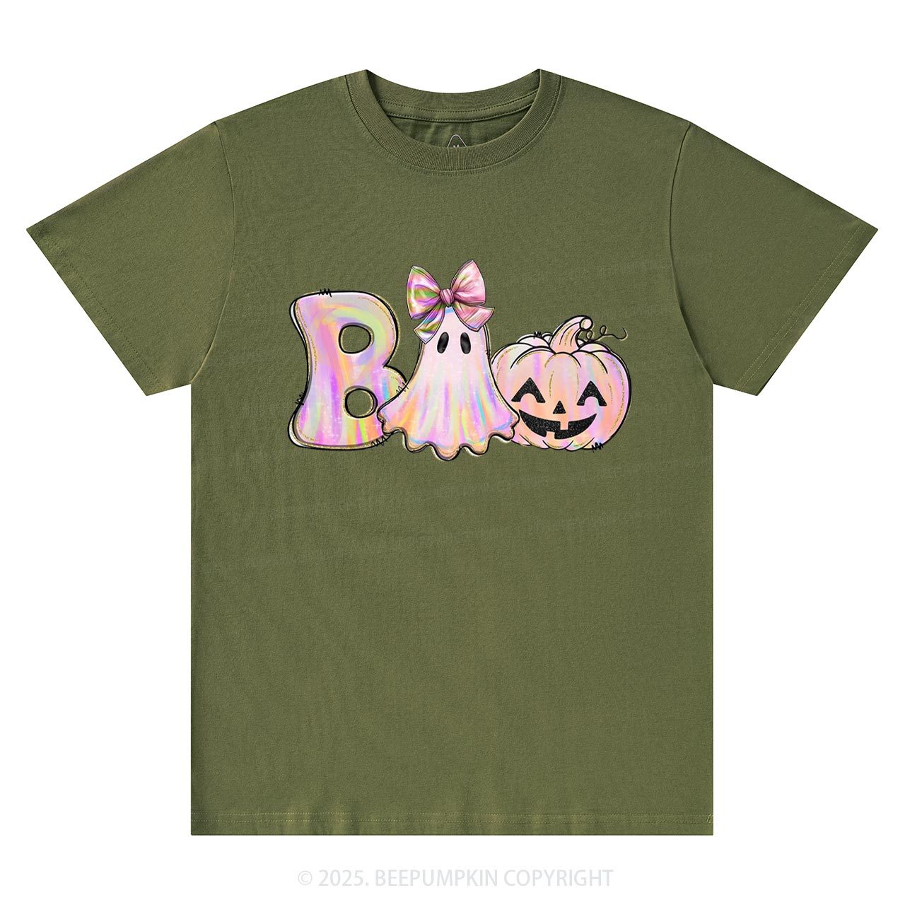 Halloween Iridescent Ghost Pumpkin T-Shirts Beepumpkin