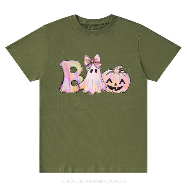 Halloween Iridescent Ghost Pumpkin T-Shirts Beepumpkin
