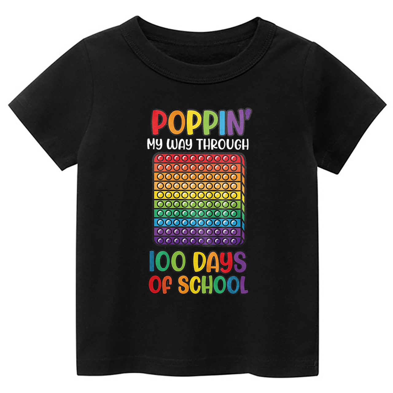 Poppin My Way Through 100 Days Toddler&Kids Tees 