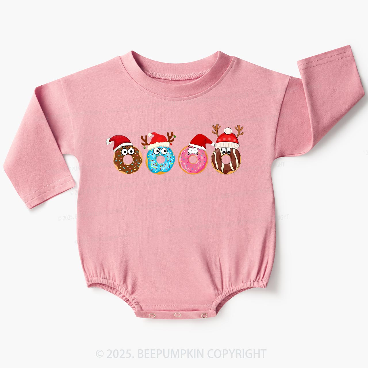 Christmas Donuts Baby Bubble Romper Beepumpkin