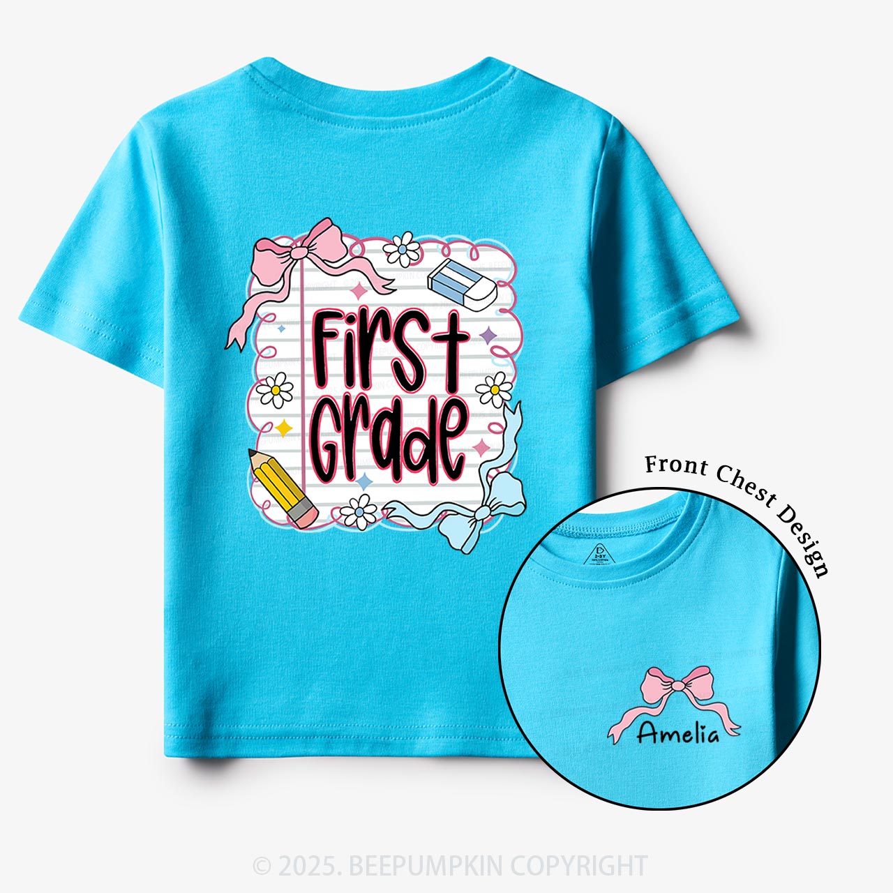 Personalized Back To School Bundle Toddler&Kid's Tees Beepumpkin