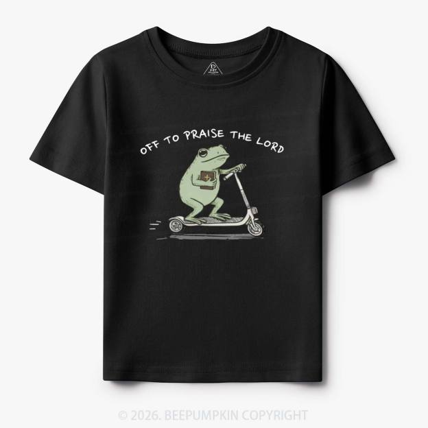 Frog Off To Praise The Lord Toddler&Kid's Tees
