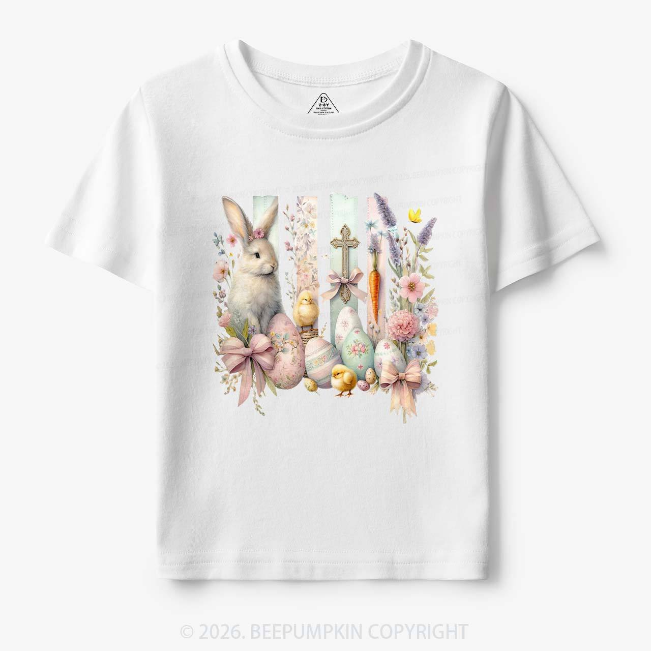 Springtime Faith Bunny Toddler&Kids Tees