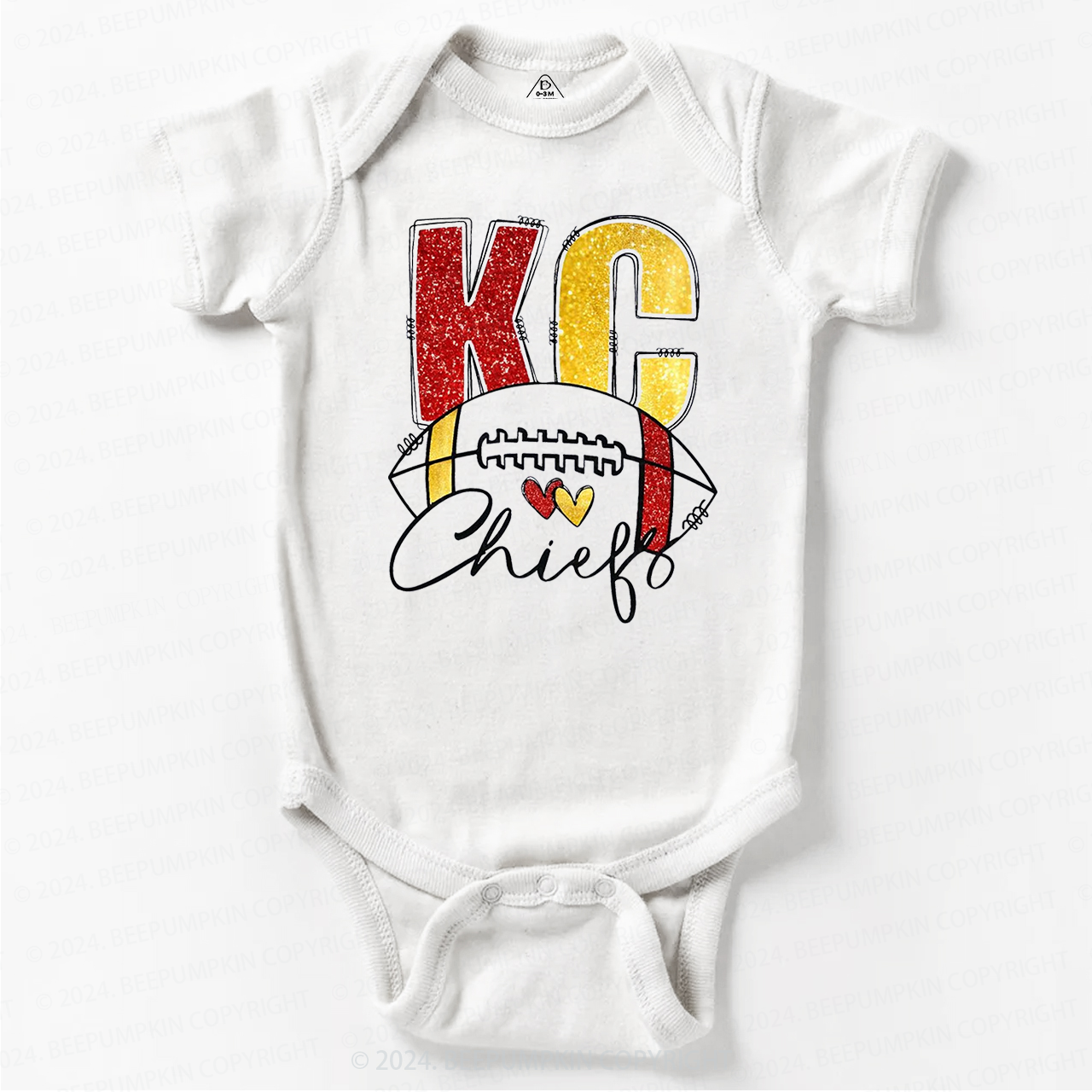 KC Football Glitter Bodysuit Beepumpkin