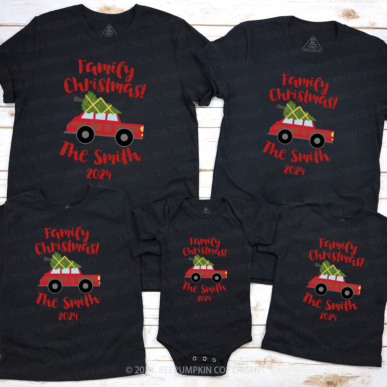 Personalized Custom Christmas Family Matching Shirts Beepumpkin