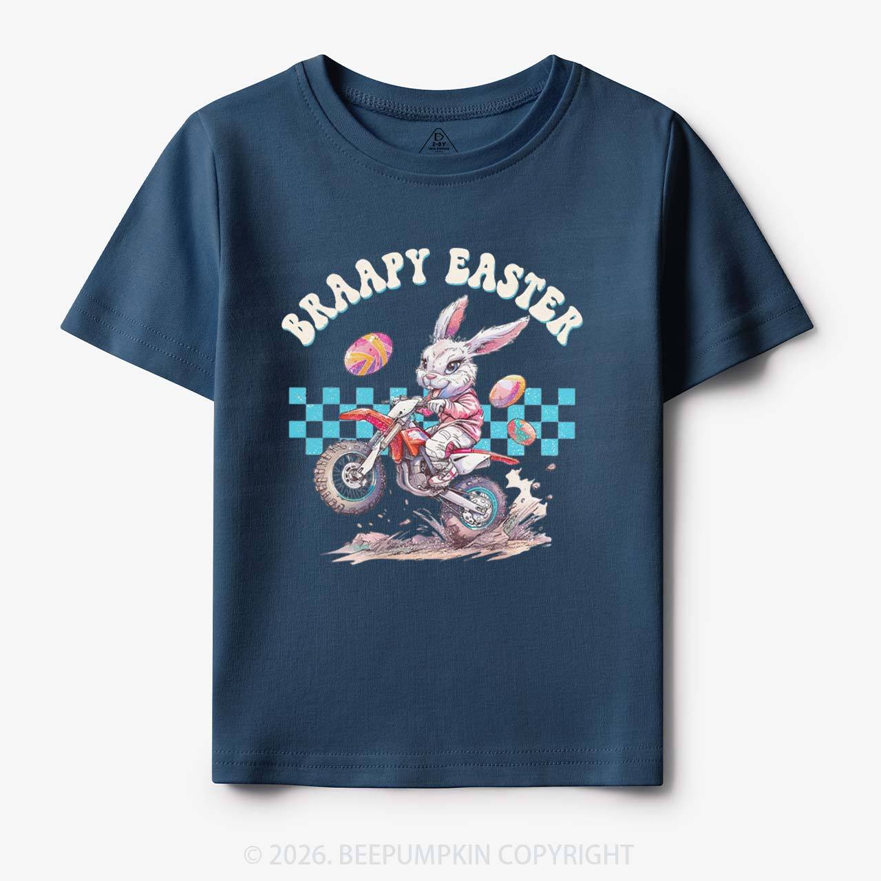 Braapy Easter Dirt Bike Toddler&Kid's Tees