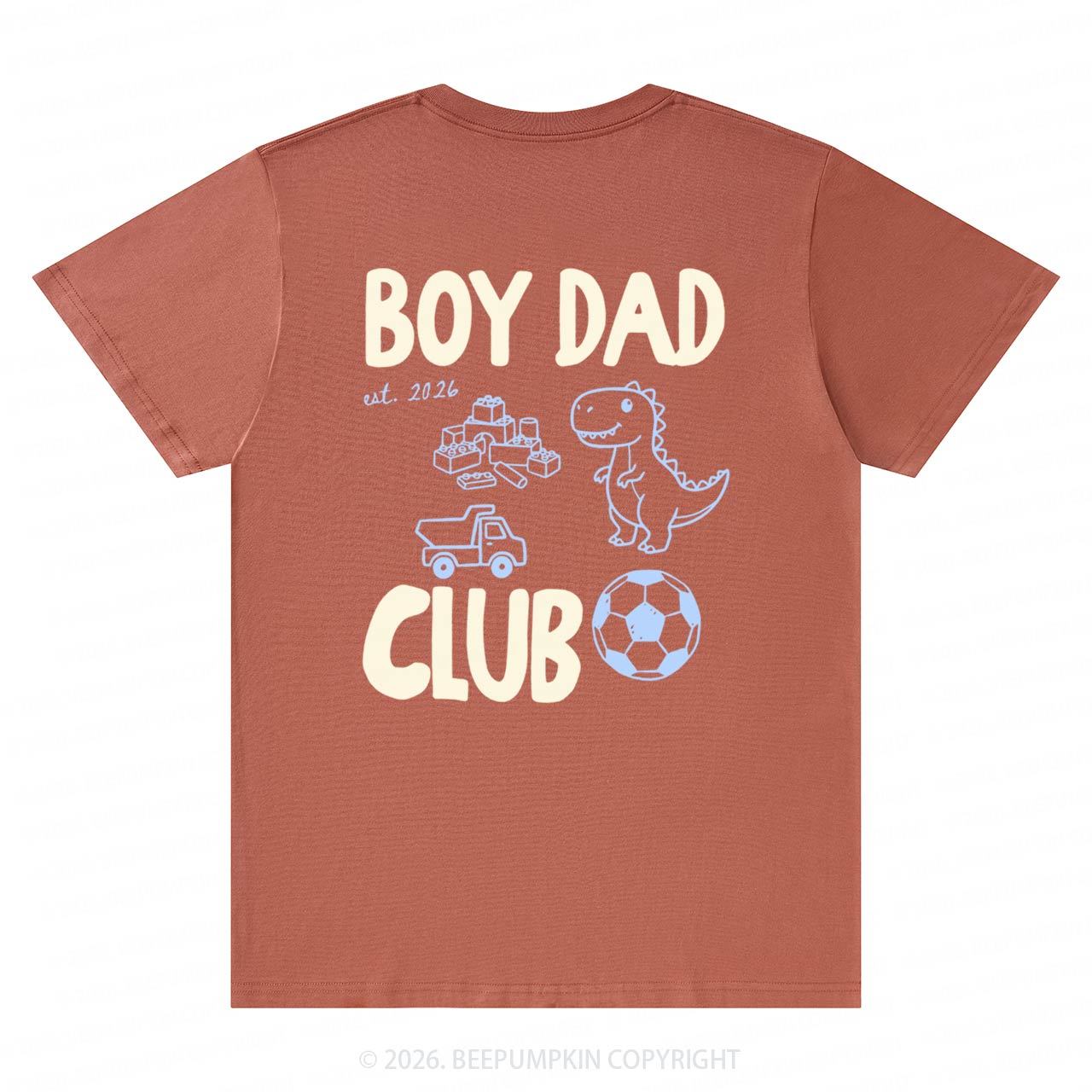 Personalized Boy Dad Club Fathers Day T-Shirts-Back Design