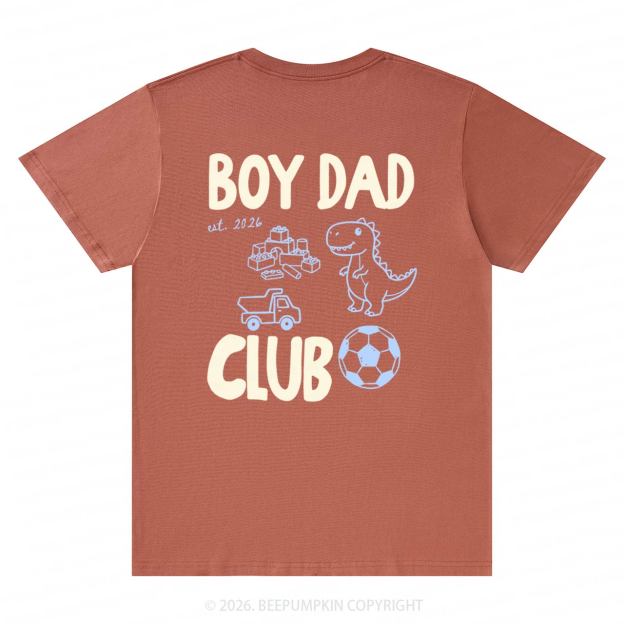 Personalized Boy Dad Club Fathers Day T-Shirts-Back Design