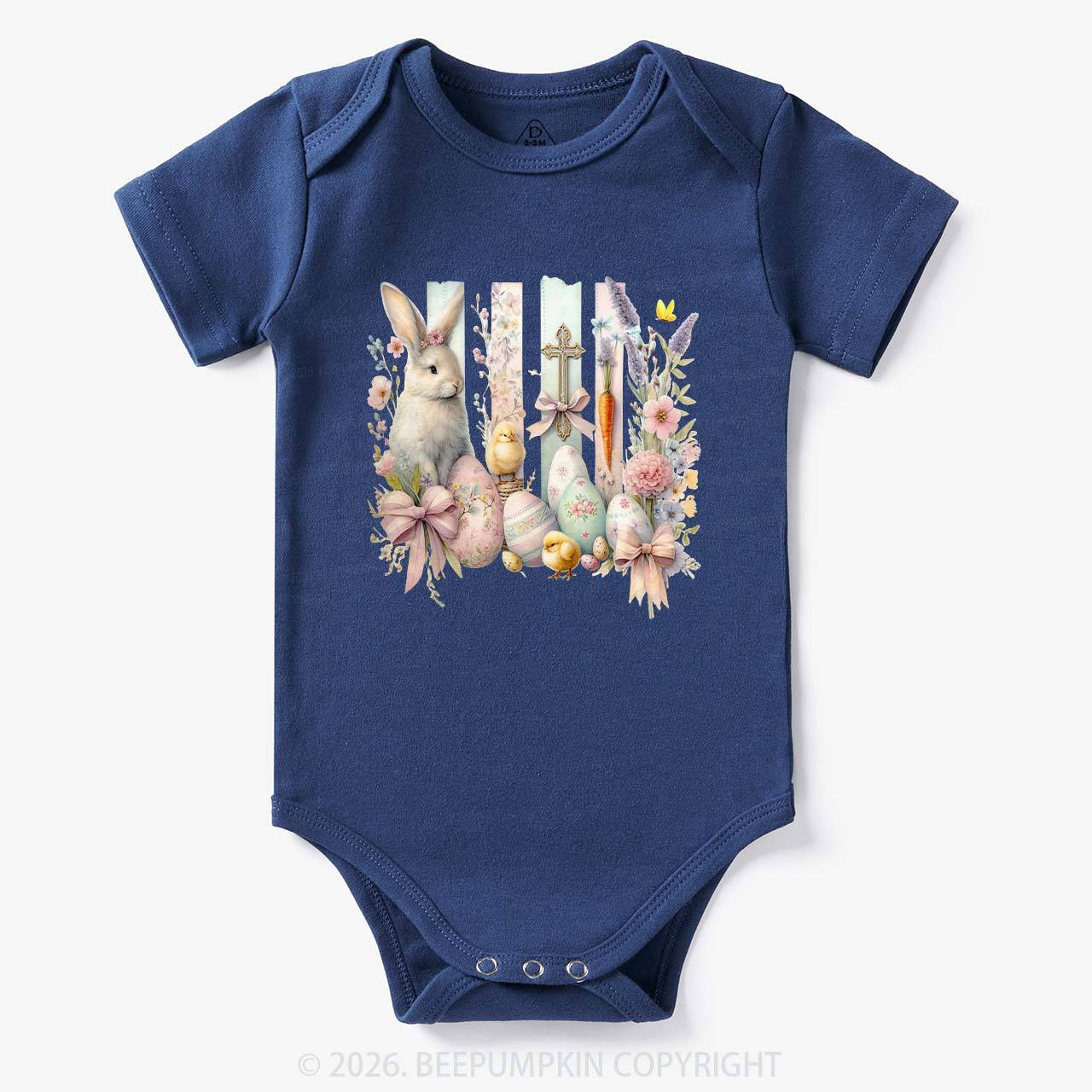 Springtime Faith Bunny Baby Bodysuit