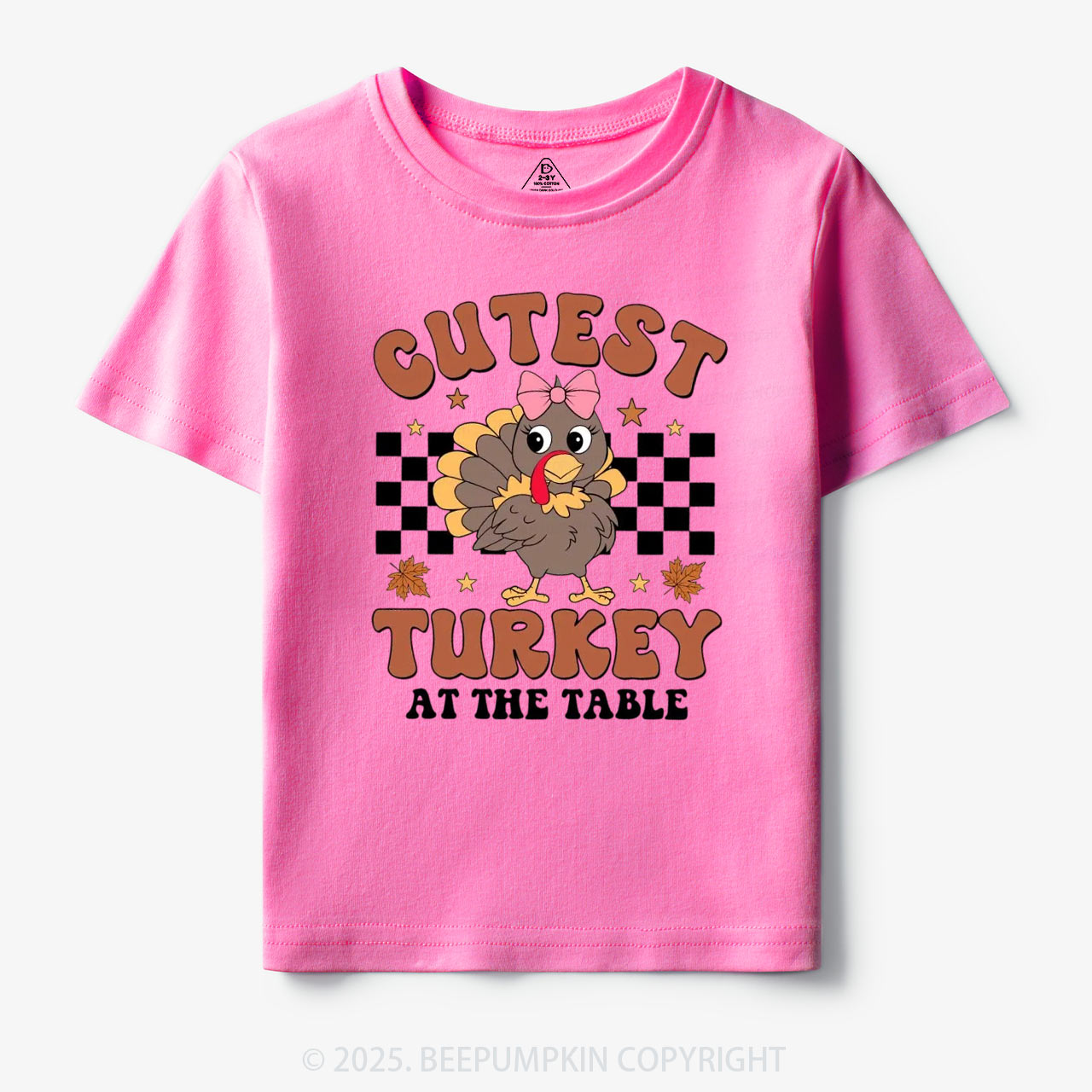 Coolest Turkey At The Table Thanksgiving Toddler&Kid's Tees Beepumpkin