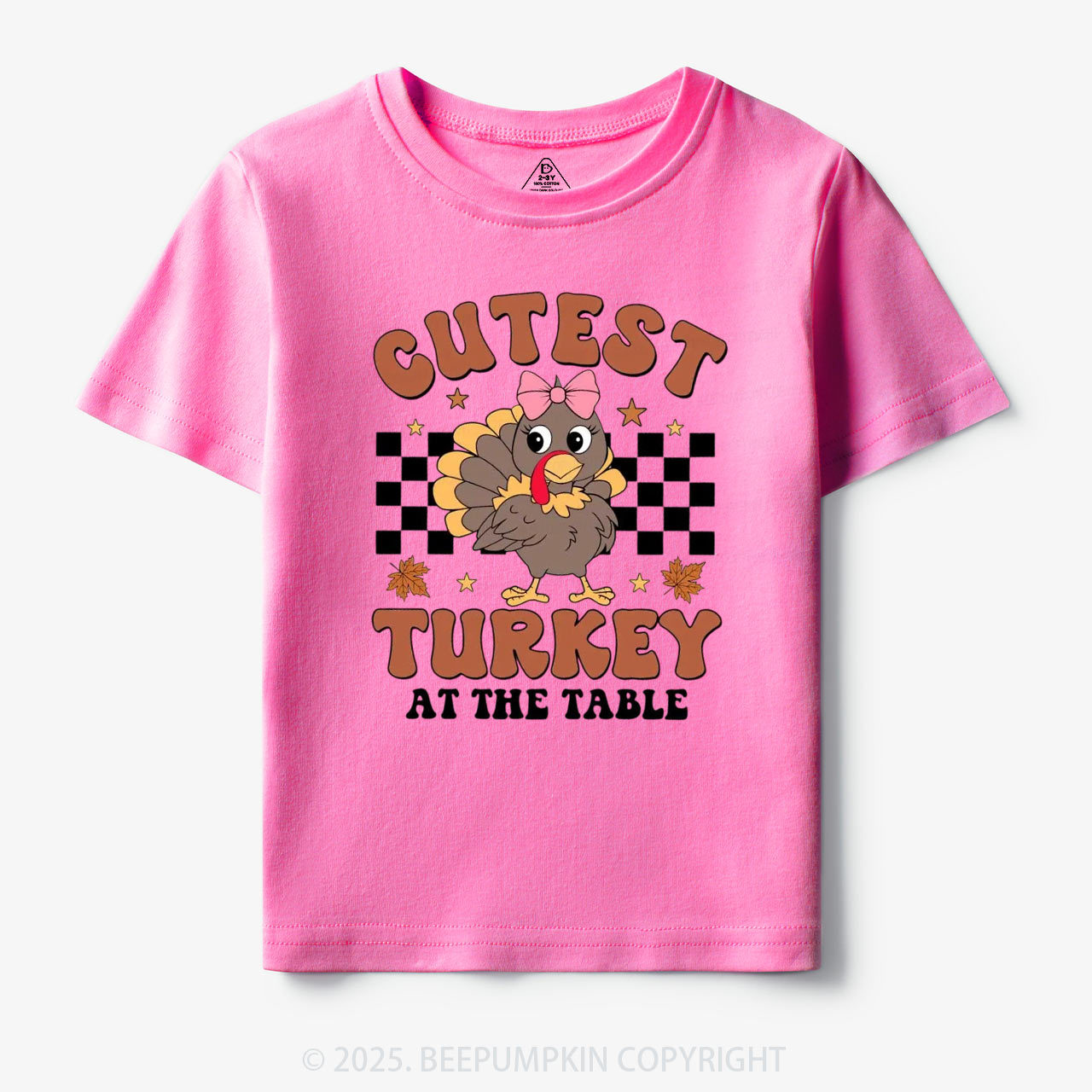 Coolest Turkey At The Table Thanksgiving Toddler&Kid's Tees Beepumpkin