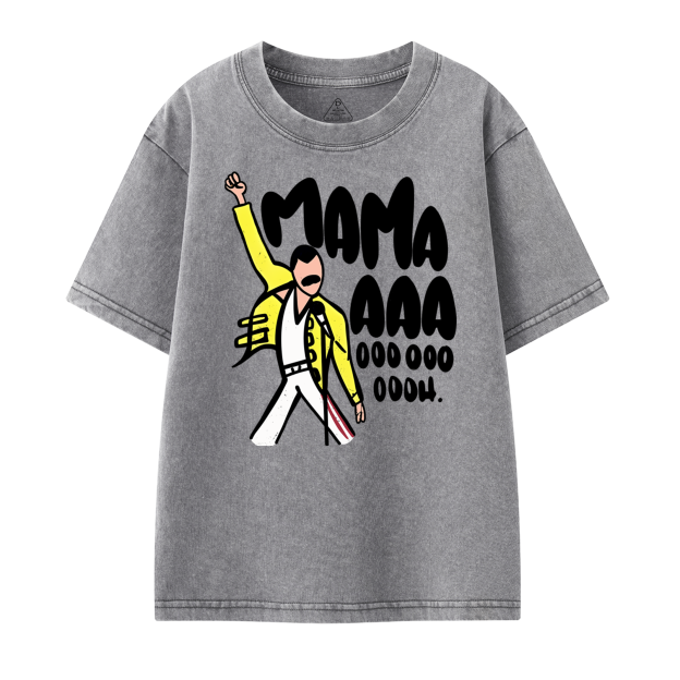 Mama Aaa Oooh Toddler&Kids Washed Tees          