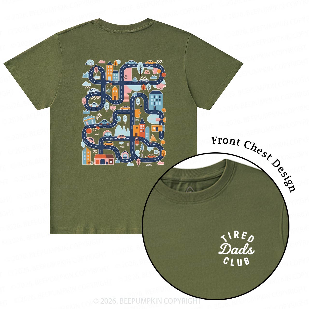 Tired Dads Club Play Cars On Dads Back T-Shirts