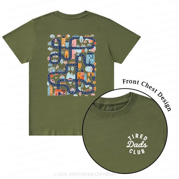 Tired Dads Club Play Cars On Dads Back T-Shirts
