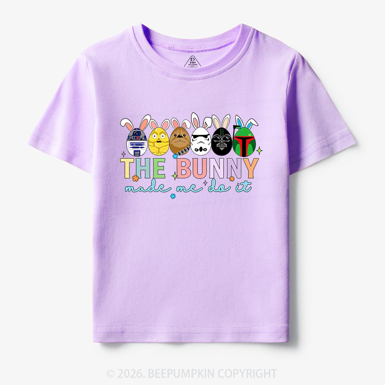 Cute Cartoon Characters Happy Easter Toddler&Kid's Tees Beepumpkin
