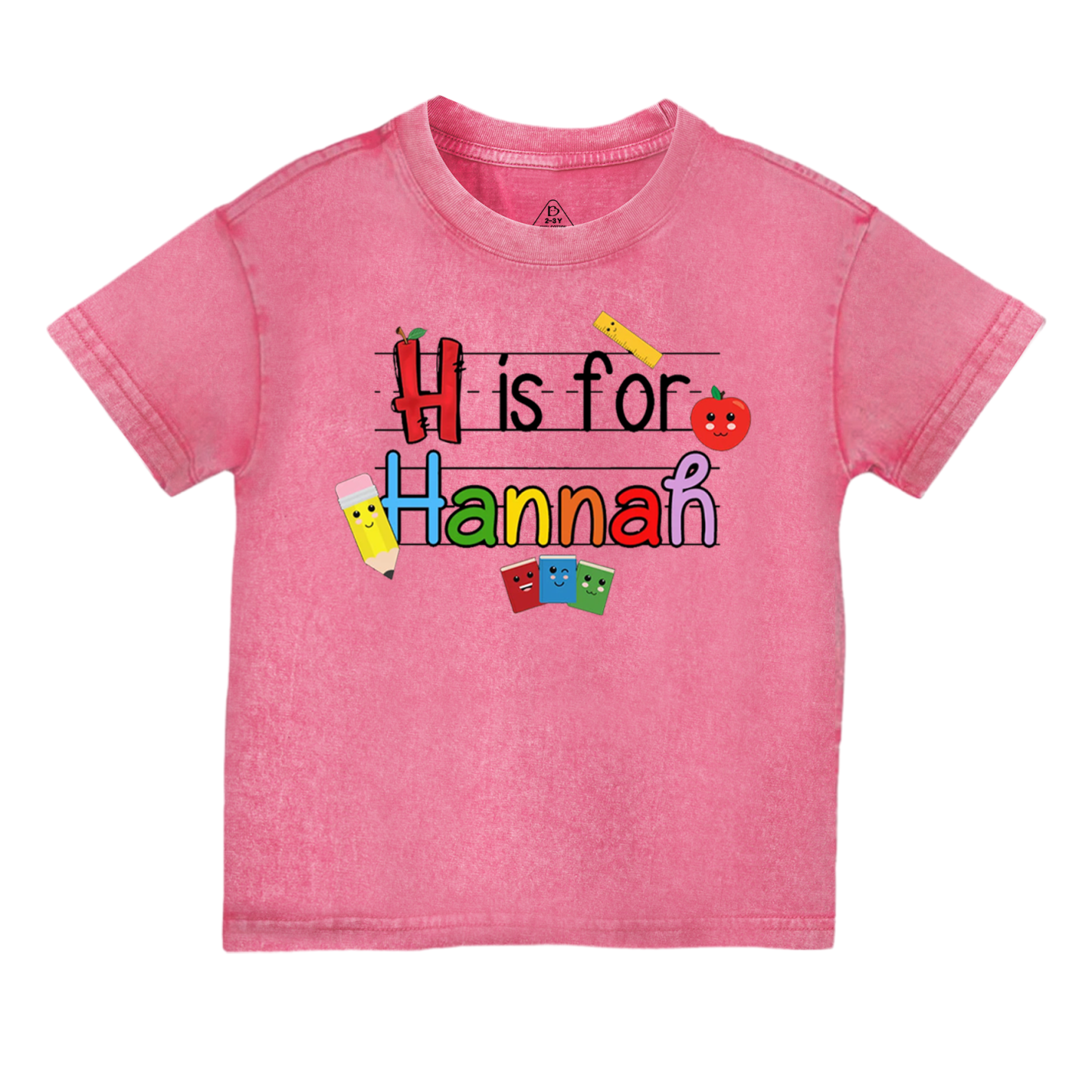 Personalized Kids Name Toddler&Kids Washed Tees