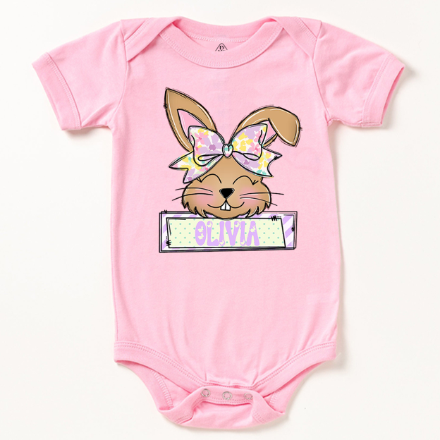 Personalized Bunny Name Bodysuit Beepumpkin