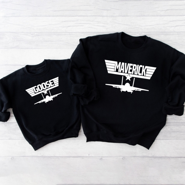 Matching First Dad And Me (Maverick And Goose) Sweatshirts