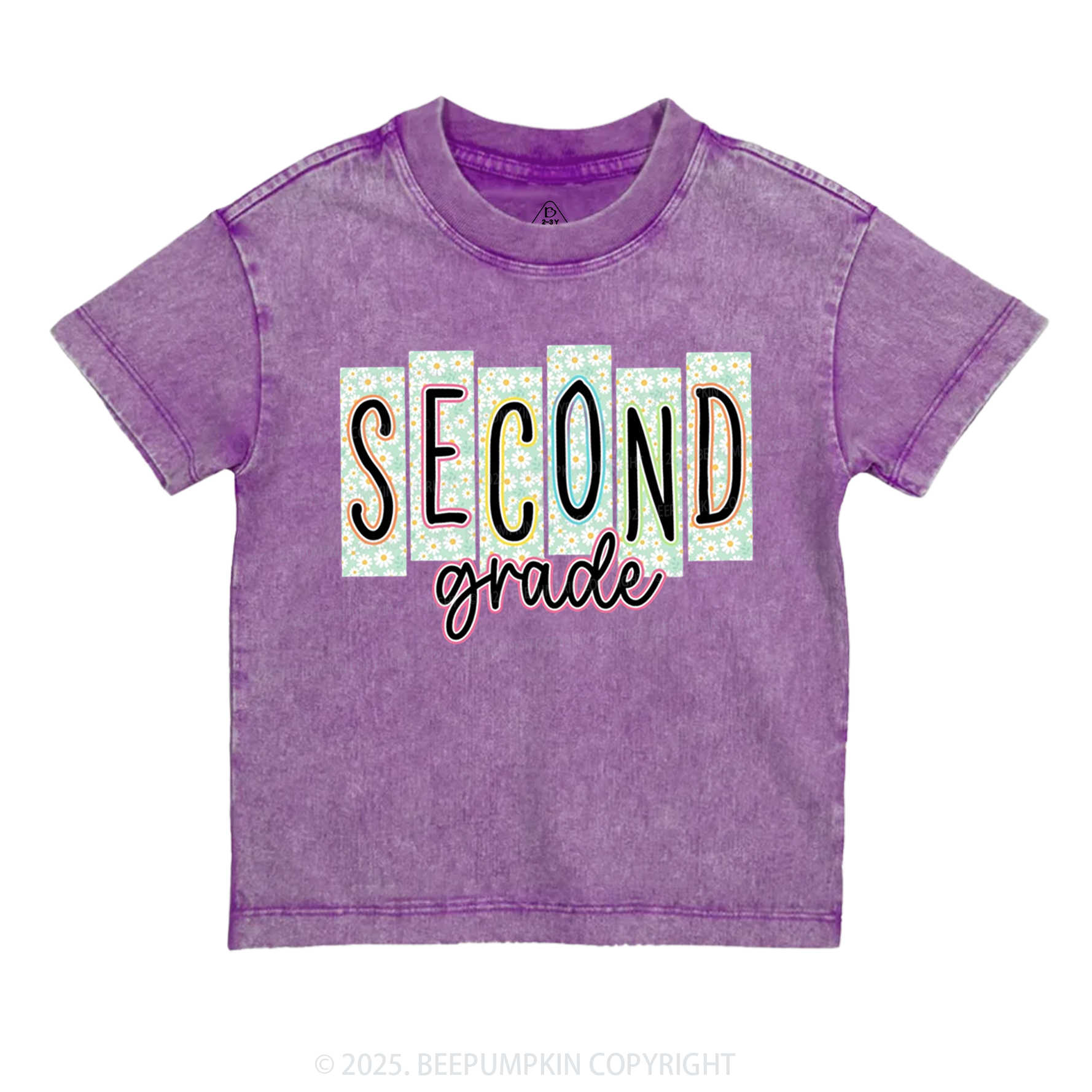 Personalized Floral School Days Toddler&Kids Washed Tees