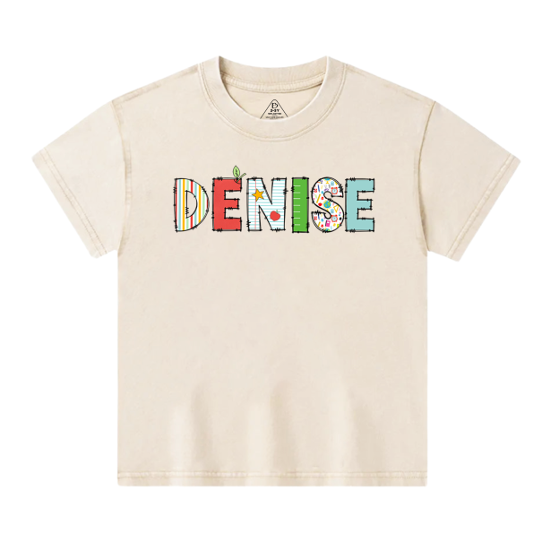 Personalized Alphabet Back To School Toddler&Kids Washed Tees