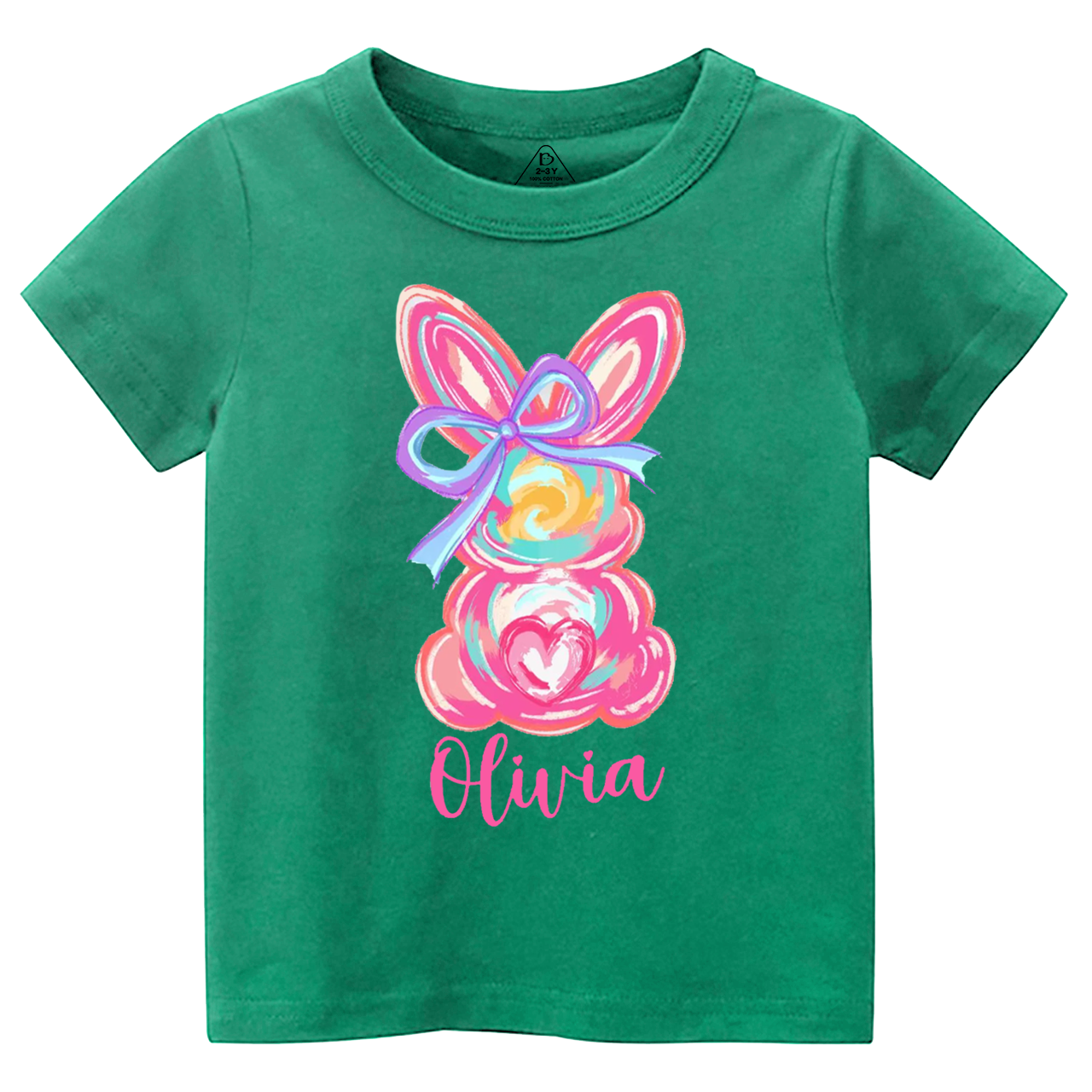 Personalized Girl Name Easter Bunny Toddler&Kid's Tees Beepumpkin