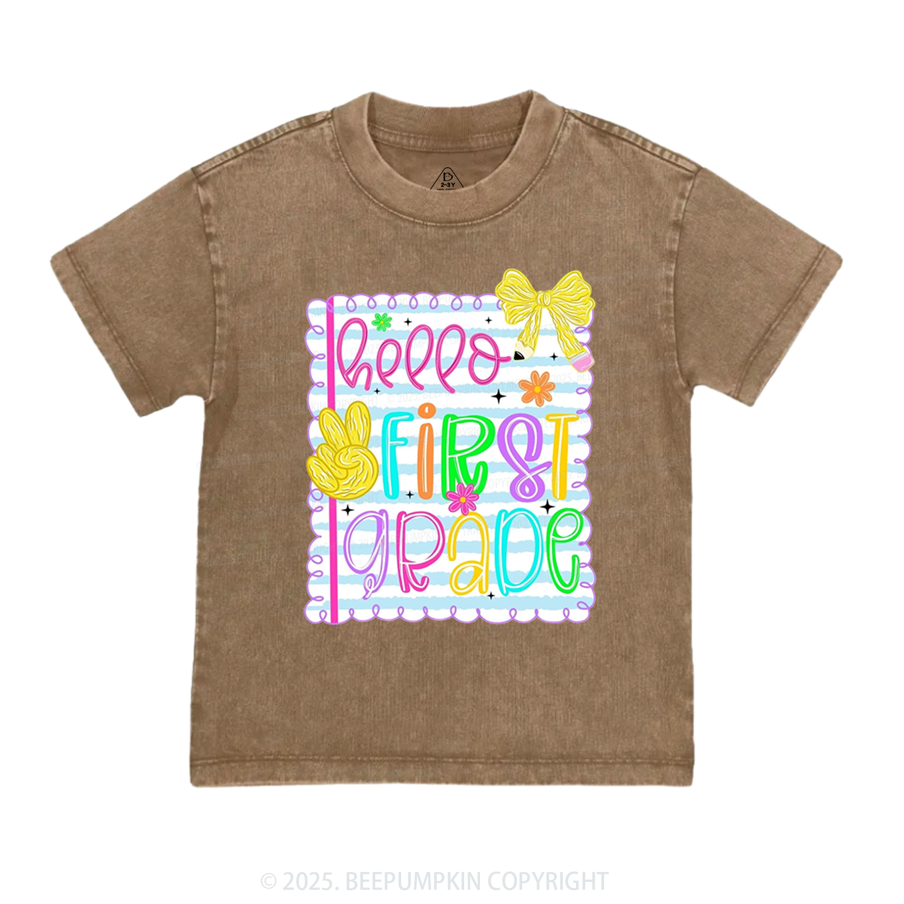 Personalized Back-To-School Greetings Toddler&Kids Washed Tees