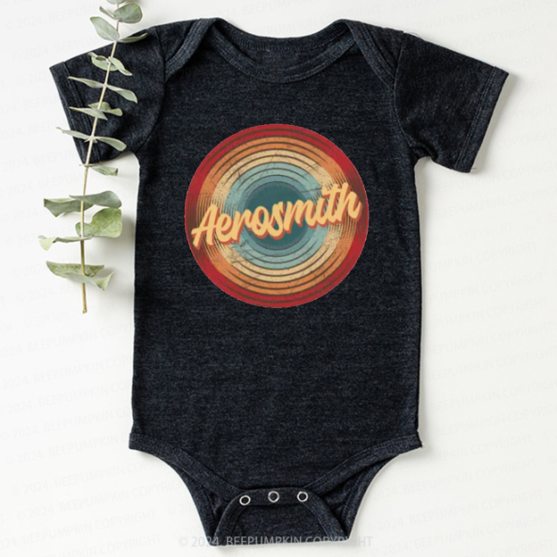 Rock n Roll Vintage Circle Bodysuit For Baby 8 