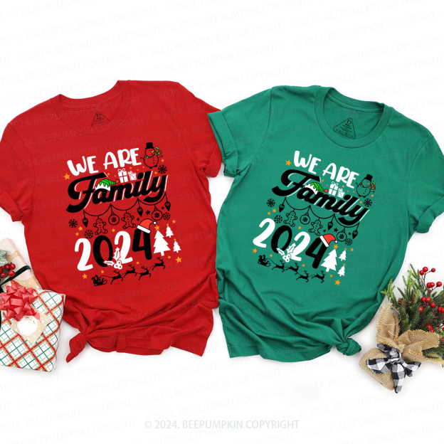 We Are Family Merry Merry Christmas Shirt For Family Beepumpkin