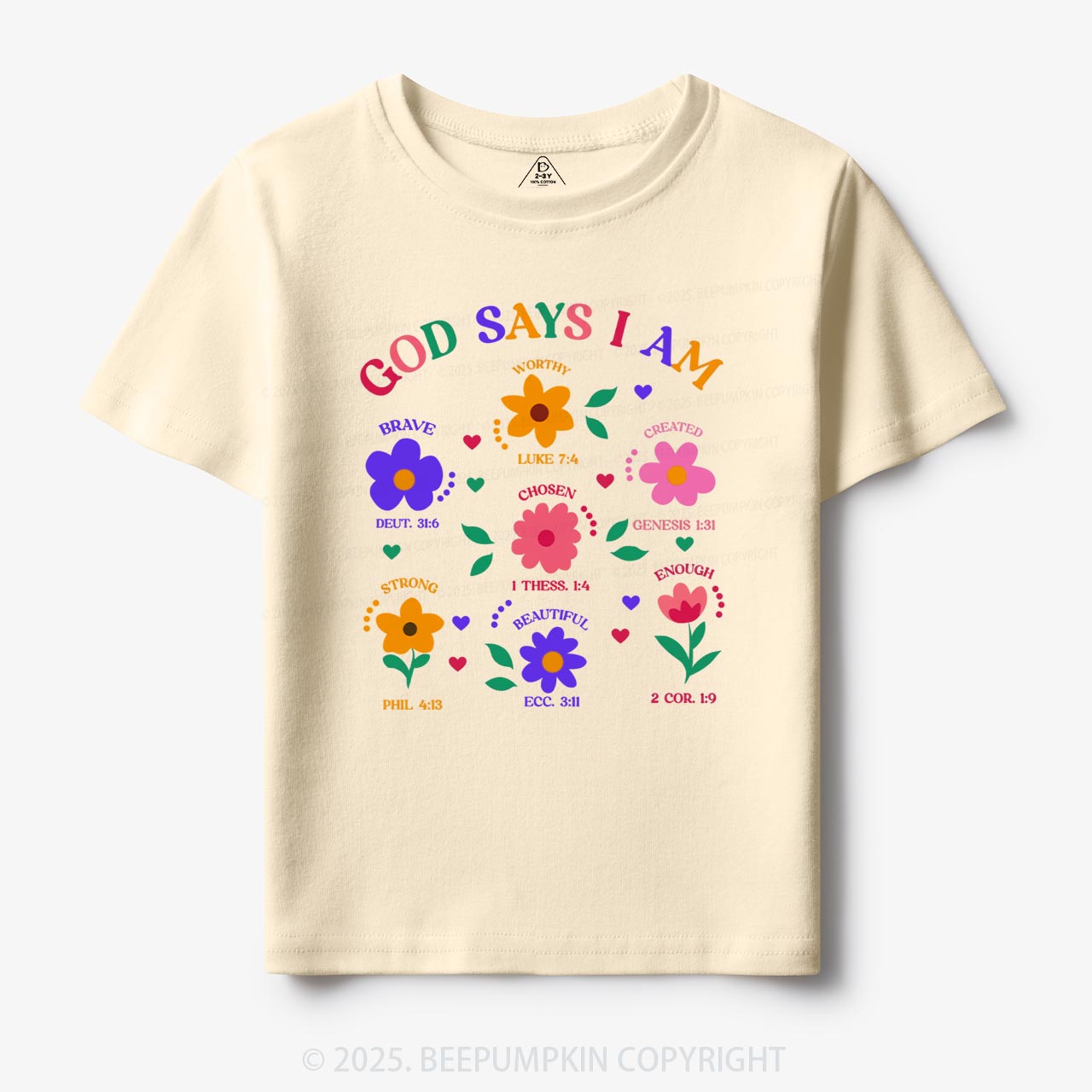 God Says I Am Brave Toddler&Kid's Tees Beepumpkin