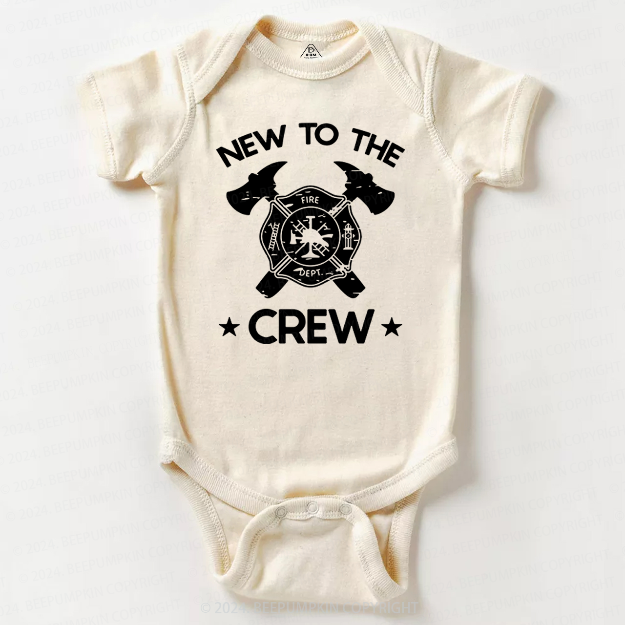 Firefighter New To The Crew Baby Bodysuit 7