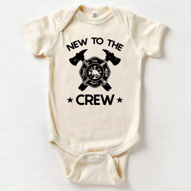 Firefighter New To The Crew Baby Bodysuit 7