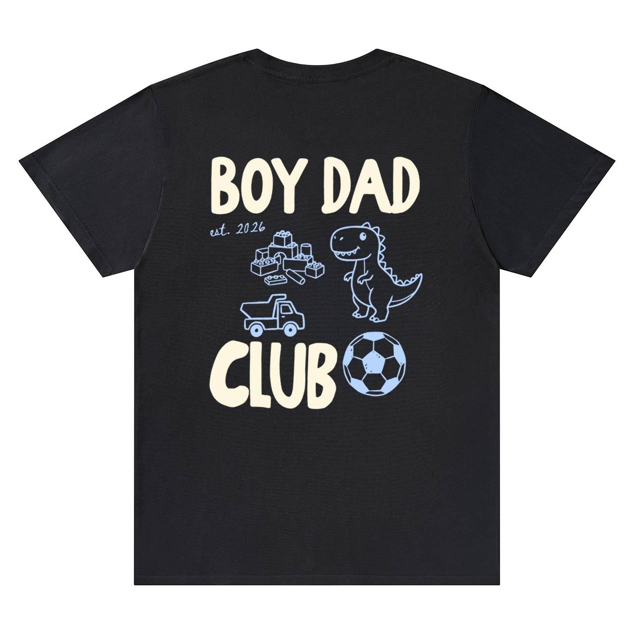 Personalized Boy Dad Club Fathers Day T-Shirts-Back Design