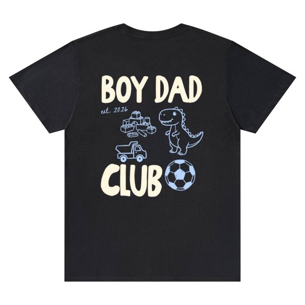 Personalized Boy Dad Club Fathers Day T-Shirts-Back Design