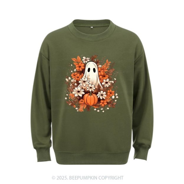 Watercolor Spooky Ghost Sweatshirt Beepumpkin