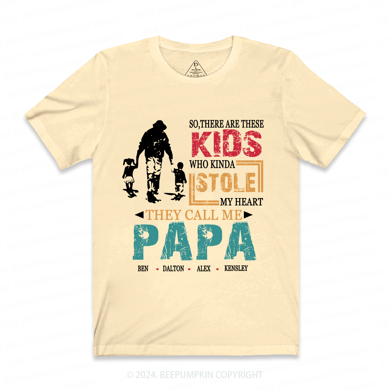 Personalized Papa Gift Shirt With Name