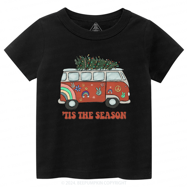 Tis The Season Hippie Christmas Toddler&Kids Tees 