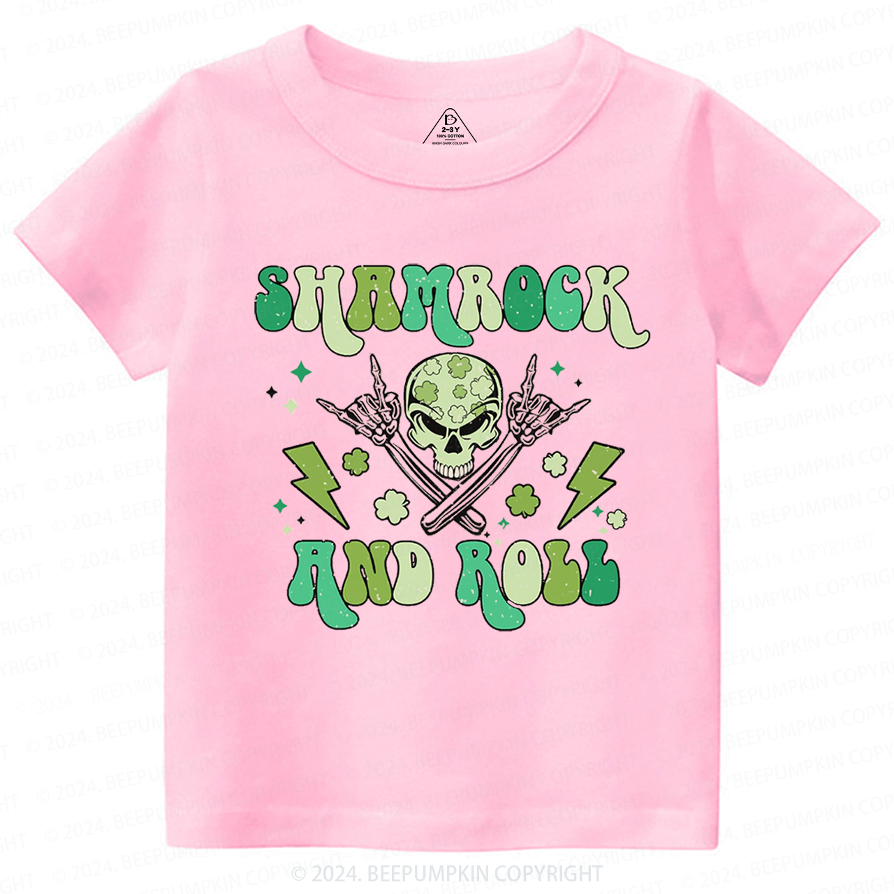 Shamrock And Roll St. Patrick's Day Toddler&Kids Tees Beepumpkin